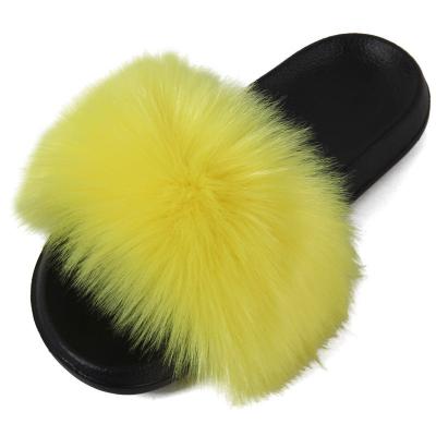 China Fur Furry Slips Fashionable Factory Direct Wholesale Custom Colorful Women Luxury PU Customized 60 Designs Customized by Loungewear GUNV for sale