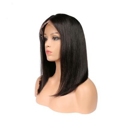 China 13*4 Short Wave Bob 13*4 Straight Human Hair Wigs Human Hair Extensions Virgin Women's Wigs Wholesale Silky Straight Human Hair Lace Front Closure Wig for sale