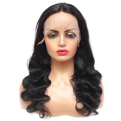 China Silky Straight 13x4x1 Body Wave Medium Density Brazilian Virgin Hair T Part 150% Part 150% Cuticle Aligned Hair Wigs Pre Plucked for sale