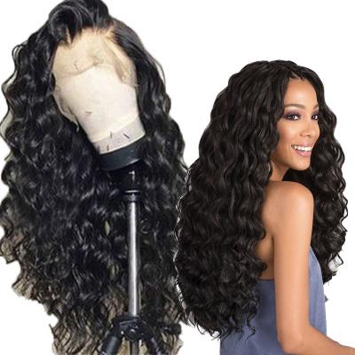 China Loose Deep Wave 13*6 HD Virgin Hair Cuticle Aligned 180% Transparent Lace Frontal Wigs For Black Women for sale