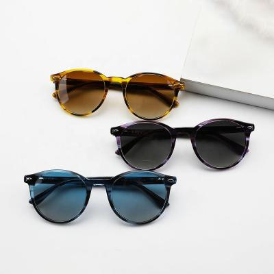 China Fashion sunglasses TY038 high quality custom multiple color unisex round brand polarized acetate sunglasses frame for sale