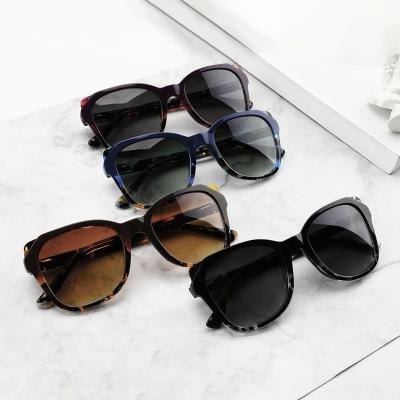 China Newest Fashion Sunglasses TY058 2021 Fashion Colored Glass Vintage Logo Acetate Unisex Polarized Custom Sunglasses For Woman for sale