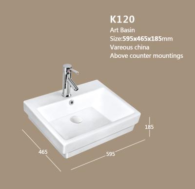 China Sustainable art ceramic washbasin in Europe design for sale