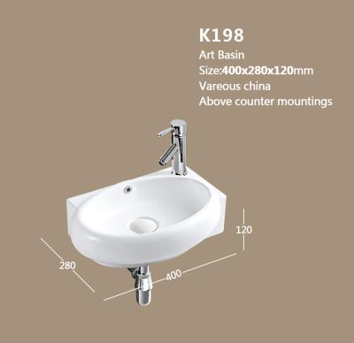 China Porcelain Glazed Ceramic Art Wash Basin In Europe Design for sale