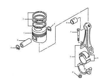 China 1337082 Ring Group Piston Cylinder Liner 297-9158 Engine 133-7082 Ring 2979158 Piston Te koop