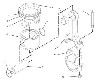 中国 1077553 Crown A Engine 107-7553 Ring 6I497 Ring Piston Oil 4Mm Cylinder Liner 6I-497 販売のため