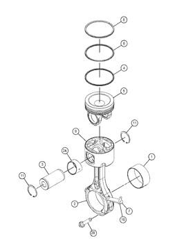 Cina 2382701 Crown A Engine 238-2701 Ring 9N581 Ring Piston .020 Os Cylinder Liner 9N-581 in vendita