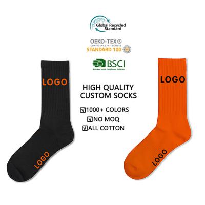 China QUICK DRY OEM Custom Design Crew Cotton Men And Women Performance Crew Skate Athletic Cushioned Unisex Socks for sale