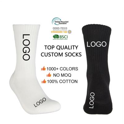 China Designer's Breathable Sport Men's Logo Printing Compression Women Compression Fashion Crew Quality Custom Crew Socks for sale