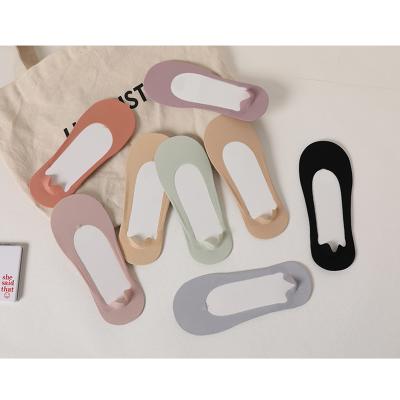 China QUICK DRY custom logo socken lady cut out sock thin invisible liner women summer low anti-skid no show socks for sale