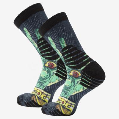 China QUICK DRY Custom Design Good Quality Sports Mens 360 Digital Printed Socks for sale