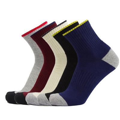 China QUICK DRY High Quality Viable Custom Crew Color Plain Bamboo Socks Cotton for sale