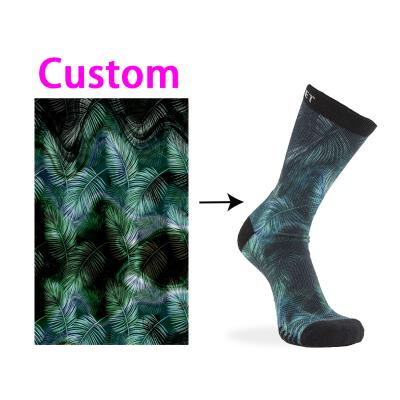 China QUICK DRY No MOQ Blank Sublimation Socks Custom Your Own Polyester White Crew Digital Print Custom Socks for sale