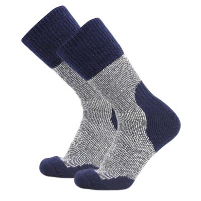 China Custom Logo Breathable Anti-pilling Durable Wool-acrylic Work Socks for sale