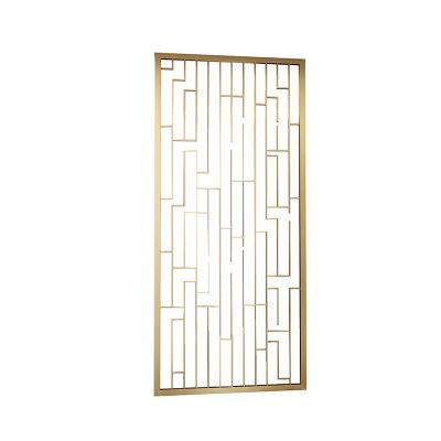 China Custom Factory Metal Porch Screen Restaurant Living Room Decoration Wrought Iron Partition Hotel Residence Single Cavity Eco-friendly for sale