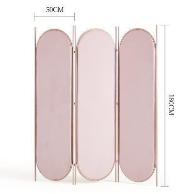 China Nordic Modern Minimalist Foldable Movable Light Bedroom Screen Cloth Decoration Folding Fabric Decoration Eco-friendly Nordic Modern Eco-friendly Partition for sale