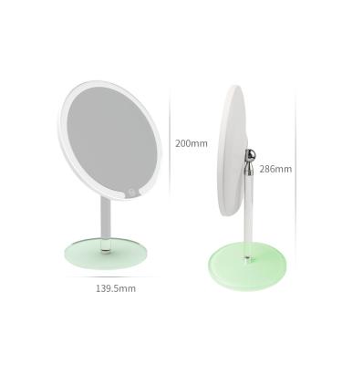 China Modern LED Lighted Framed Acrylic Antique Desktop Makeup Cosmetic Mirror for sale