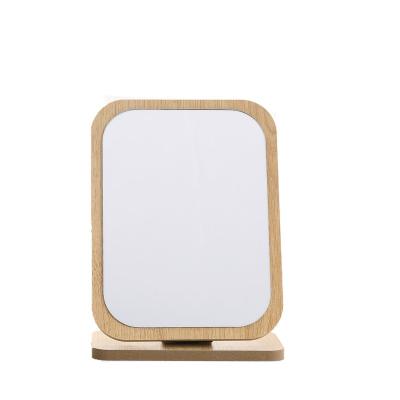 China Wholesale Custom Wood Folding Cosmetic Living Room Bedroom Dressing Table Mirror Factory Desk Wood Make Up Mirror for sale