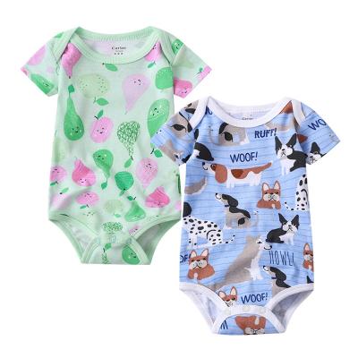 China wholesale cotton skin-friendly rompers baby miracle newborn clothes for 0-24M infants short sleeve baby pajamas for sale