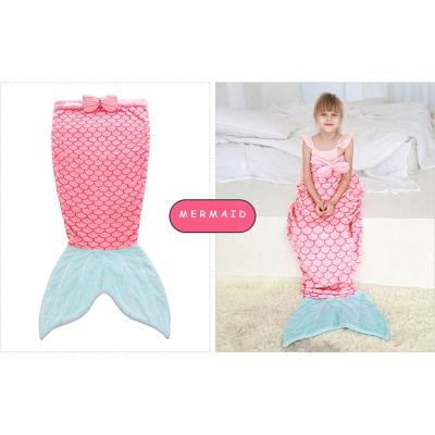 China Portable Miracle Baby Sleep Bags for Boy Flannel Weighted Sleep Sack Baby Mermaid Tail Shark Baby Wraps Sleep Bag for sale