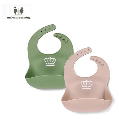 China Viable Miracle Baby Wholesale Food Grade Bpa Free Silicone Baby Bibs for sale