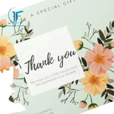 China Customized Printing Custom Logo Online Business Bulk Thank You Card For Business for sale