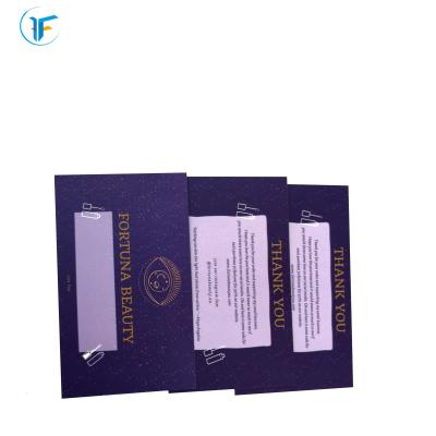 China Business Coated Paper Thank You Card Purple Coated Paper Card Paper Card for sale