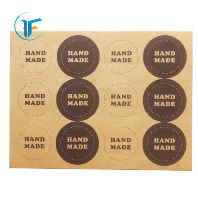 China Waterproof High Quality Custom Clothing Sticker Label Kraft Paper Sticker for sale