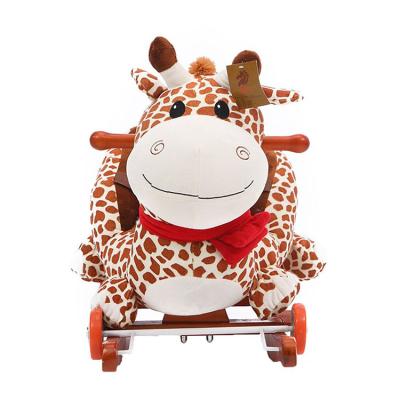 China Ride On Toy 3.5 Kg For Baby Plush Wooden Animal Rocking Horse Chair for sale