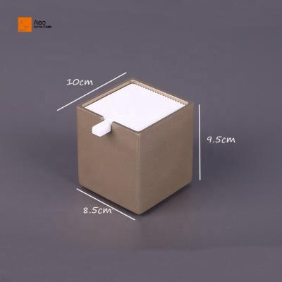 China Hotel Viable Design Hot Sale Polyresin Bath Storage Box Cotton Swab Container Custom Cotton Bud Holder With Lid for sale