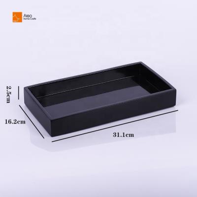 China Home / Hotel Trays High End Luxury Polyresin Bathroom Accessories Serving Tray Handmade Resin Hotel Amenity Set Serving for sale