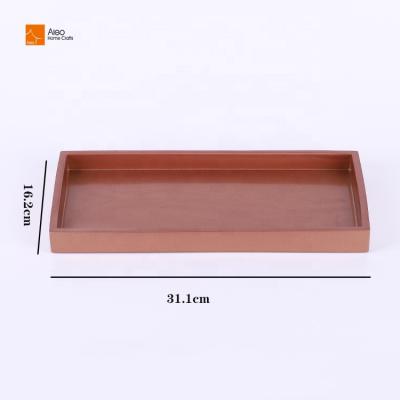 China High End Polyresin Home / Hotel Accessories Luxury Hotel Bathroom Serving Tray Amenity Bathroom Tray Handmade Trays For Wedding Party / Bar for sale