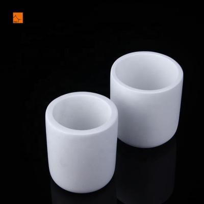 China Wholesale Home Decoration Cement Festival Decoration White Round Form Empty Bulk Candle Jars Multifunctional Candle Holder for sale