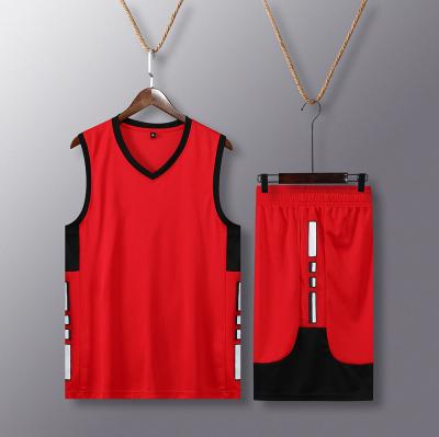 China QUICK DRY Custom Basketball Sports Suits Simple Basketball Uniforms Mens Vest Basketball Uniforms Training Tank Tops Summer Youth Uniforms for sale