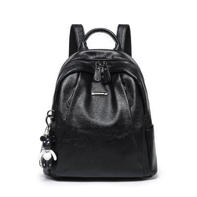 China Lychee pattern women bags casual small lychee pattern female genuine leather drop shipping 2021 new fashion backpack for sale