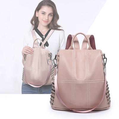 China Rivet Factory Wholesale Cross - Body 2021 New Korean Version Casual Student Travel Fashion Backpack for sale