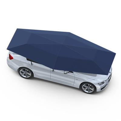 China Water Resistant Auto Car Vehicle Tent Outdoor Car Umbrella Sun Shade Cover Oxford Cloth Covers Remote Controller 4.2M for sale