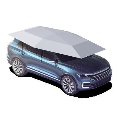 China 2021 New 4.2x2.2M Car Umbrella Sun Shade Cover Car Cover Outdoor Vehicle Tent Sun Proof Anti-UV Manuals For All Type for sale