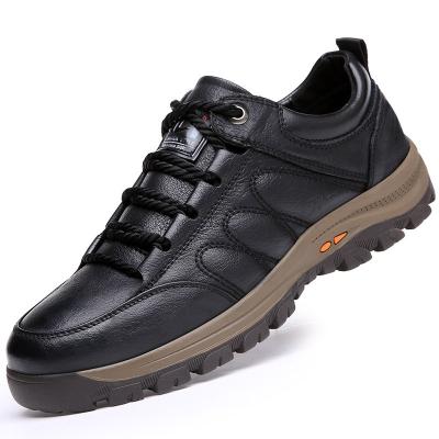 China Steel Toe Spring 2022 New Fashion Men Leather Trim Shoes Work Casual Business Dress Sneakers For Men Big Size Fashon Casual Shoes for sale