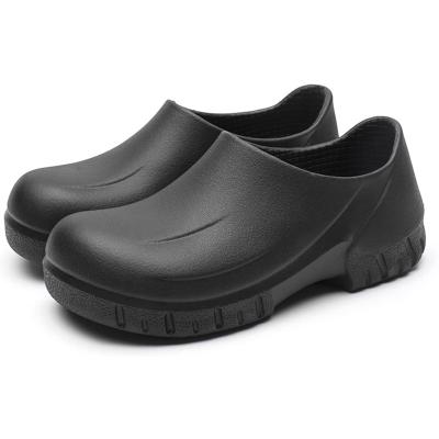 China Lightweight Chef Shoes Non-Slip Safety Work Shoes For Garden Hospital Waterproof Restaurant Clogs Black for sale