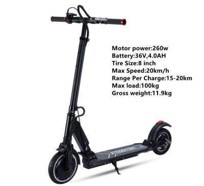 China Electric Scooters 4AH Electric Scooter Battery Kick Scooter 8 Inch Durable Foldable Fat Electric Detachable Tire For Adults for sale