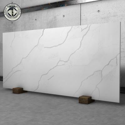 Cina High Quality Calacatta White Vietnam Faux Quartz Stone Calacatta Quartz Sintered Stone Artificial Quartz Stone Slab in vendita