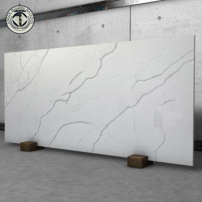 Cina Vietnam most popular calacatta series sintered stone engineered quartz slab artificial quartz stone in vendita