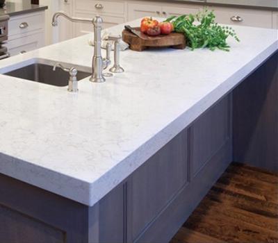 China Glacier White AS-108 Wholesale Raw Quartz Stone Slab Kitchen Countertop, Vanity Top Price for sale