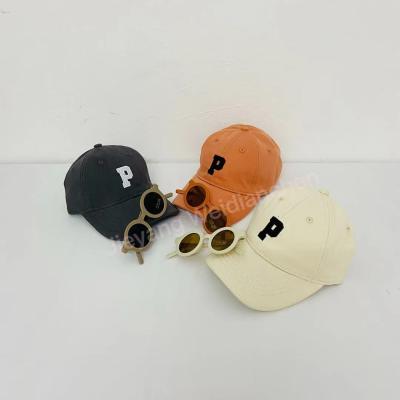 China Candy Color JOINT Match Match Baseball Cap Kids Cotton Sun Hat Baby Boys Sunglasses Acrylic Set and Sports Hats for sale