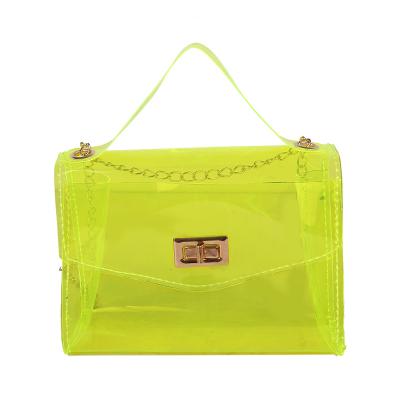 China Fasion Customized Transparent Candy Lady Lady Designer Portable Messenger Bag Jelly Bags for sale