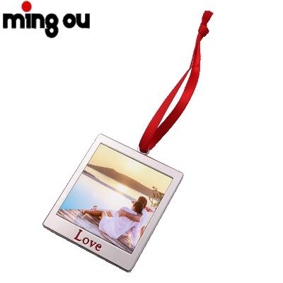 China 2021 New Arrivals Metal Craft Christmas Ornaments Sublimation Santa Keys Christmas Ornaments for sale