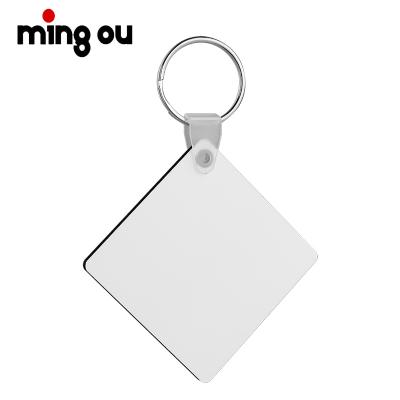 China DIY MDF Board Heat Transfer Key Chain DIY Printing Sublimation Blank MDF Wood Keychains for sale