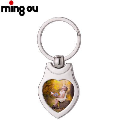 China Souvenir Gifts Promotion Key Chain DIY Photo Souvenir Key Chain Gifts With Blank Box Sublimation Metal Keychains for sale