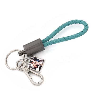 China Wholesale Promotion Gift Blank Square Sublimation Rope Key Chain Usb Cable Braided for sale